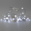 Cool White Battery Operated Fairy LED Lights, Silver Wire