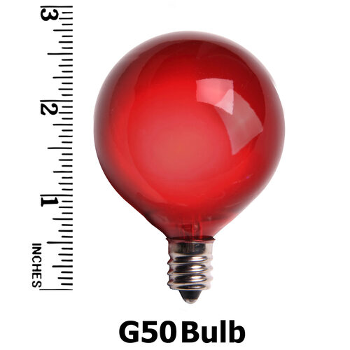 G50 Multicolor Satin Globe Lights, E12 - Candelabra Base