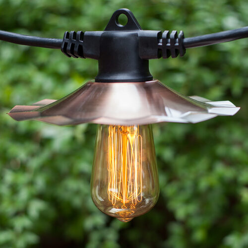 35' Patio String with 7 BVA2125 Clear Outdoor Patio Lights, 60 Inch Spacing