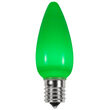 C9 Opaque Acrylic Green LED Bulbs