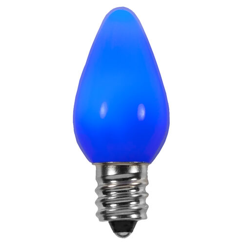 C7 Opaque Acrylic Blue LED Bulbs