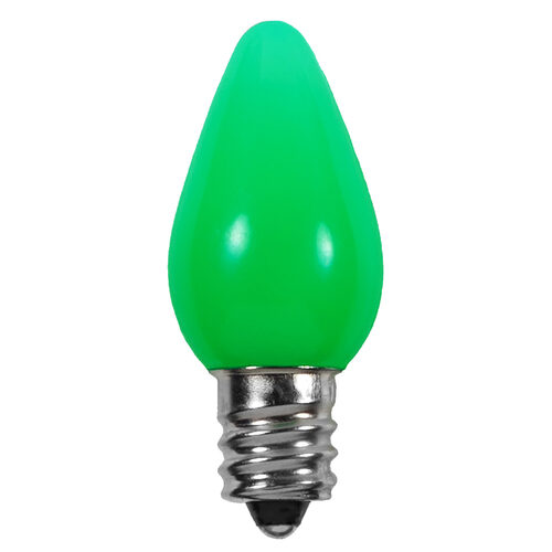 C7 Opaque Acrylic Green LED Bulbs