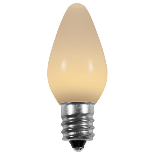 C7 Opaque Acrylic Warm White LED Bulbs