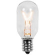 T22 Clear Transparent Bulbs, E12 - Candelabra Base