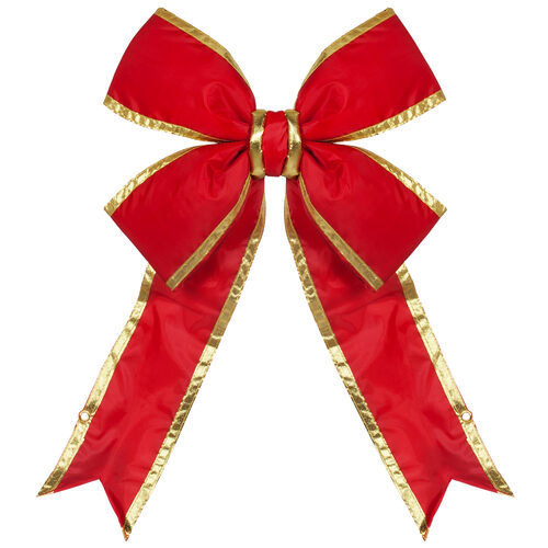 15" Red with Gold Trim Structural 3D Nylon Bow
