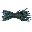 35 Blue Mini Lights, Green Wire, 6" Spacing