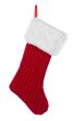 20" Red Rib Knit Stocking