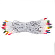 35 Multi Color Craft Lights, White Wire, 4" Spacing