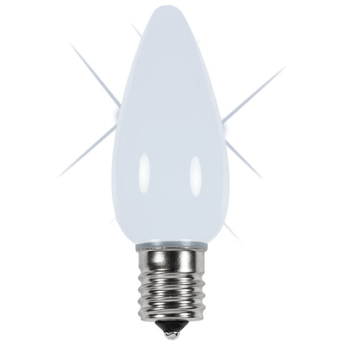 C9 Twinkle Opaque Acrylic Cool White LED Bulbs