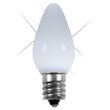 C7 Twinkle Opaque Acrylic Cool White LED Bulbs