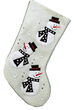 19" Silver Shimmer Snowman Stocking