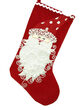 19" Red Stocking with Santa