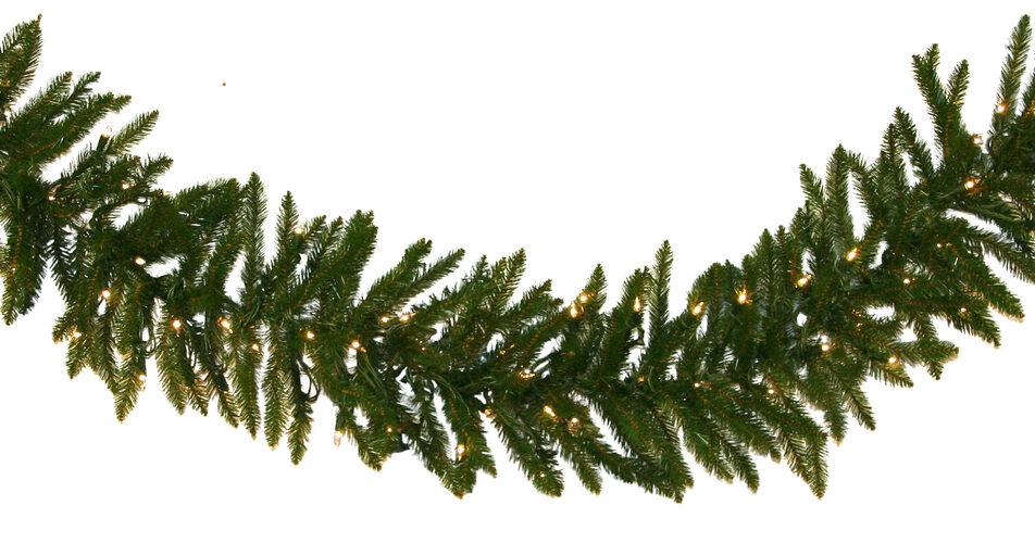 9' x 14" Norway Spruce Prelit Holiday Garland, 100 Clear Lights
