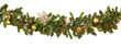 9' x 14" Royal Gold Battery Operated LED Holiday Garland, 60 Warm White Lights
