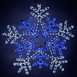 26" Snowflake with Blue Center, Blue and White Lights 