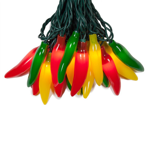 Chili Pepper Light Set, 35 Multicolor Lights