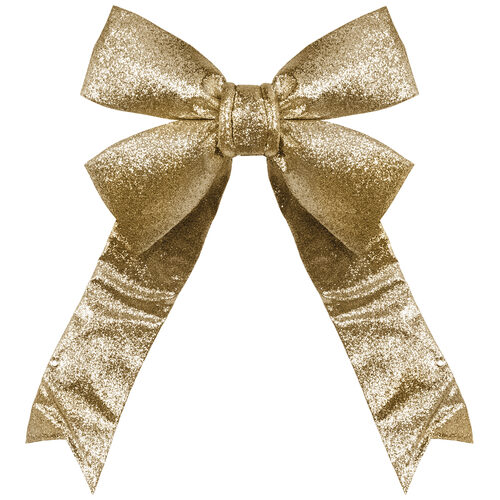 18" Gold Decorative 3D Glitter Bow