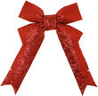 18" Red Decorative 3D Glitter Bow