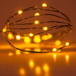 Amber Battery Operated Fairy LED Lights, Green Wire
