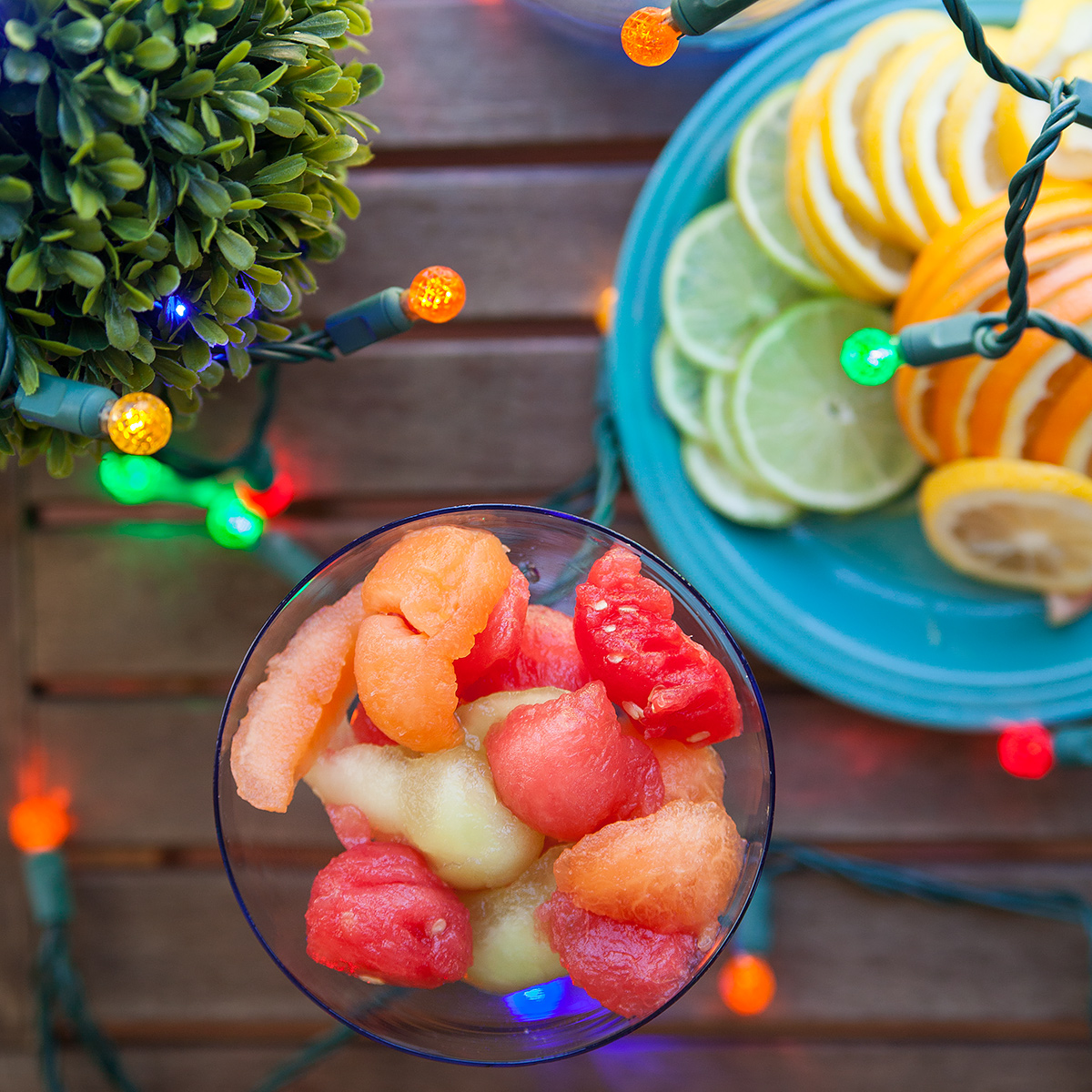 G12 Razzberry Multi Color LED Christmas Lights on Green Wire