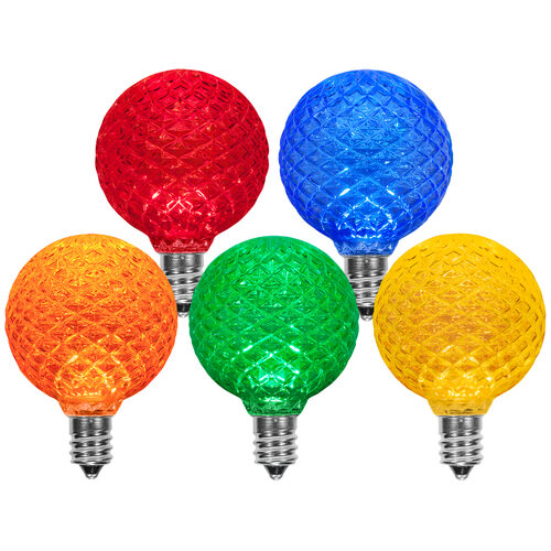 G50 Multicolor OptiCore LED Globe Light Bulbs, E12 - Candelabra Base