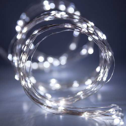 6' Ten Strand Light Spray with Cool White LED Lights