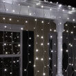  LED Curtain Lights, 150 Cool White 5mm Lights on White Wire