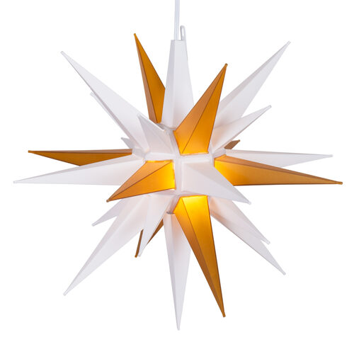Gold and White LED Moravian Star