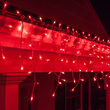 150 Red Mini Icicle Lights on White Wire