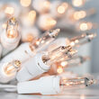 Clear Battery Operated Mini Lights, White Wire