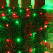 4' x 6' Red, Green 5mm LED Christmas Net Lights, 100 Lights on Green Wire
