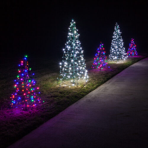 Lighted Multicolor LED Outdoor Christmas Tree - Wintergreen Corporation ...