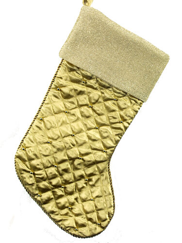19" Gold Satin Pleated Socking