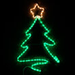 24" Green Christmas Tree with Gold Star 