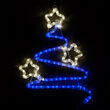 20" Swirl Christmas Tree, Blue and White Lights 