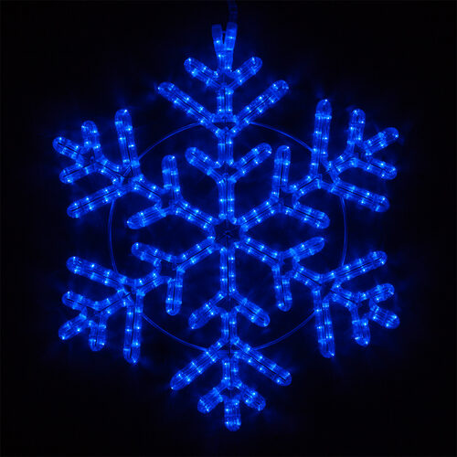 24" 42 Point Snowflake, Blue Lights 