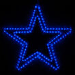 24" Double 5 Point Star, Blue Lights 