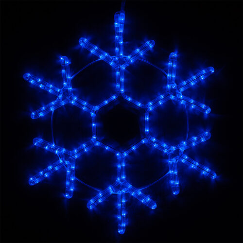 12" 18 Point Snowflake, Blue Lights 
