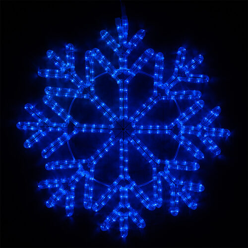 24" 40 Point Snowflake, Blue Lights 