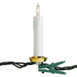 20 Clear Light White Candles on Green Wire