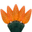 C6 Strawberry Amber LED Christmas Lights on Green Wire