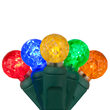 G12 Razzberry Multi Color LED Christmas Lights on Green Wire