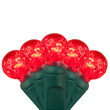 G12 Razzberry Red LED Christmas Lights on Green Wire