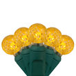 G12 Globe Gold LED Christmas Lights on Green Wire