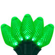 C7 Green LED Christmas Lights on Green Wire