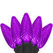 C9 Purple Commercial LED Halloween Lights, 25 Lights, 25'