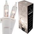 50 Viviluxe TM Clear Christmas Mini Lights, White Wire, 5.5" Spacing
