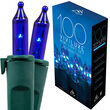 100 Viviluxe TM Blue Christmas Mini Lights, Green Wire, 5.5" Spacing