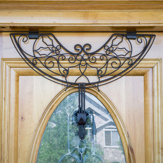 Decorative Wreath Hanger, Deco Holly, Antique Metal, Adjustable