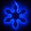 16" 6 Point Snowflake with Blue Acrylic Center, Blue Lights 